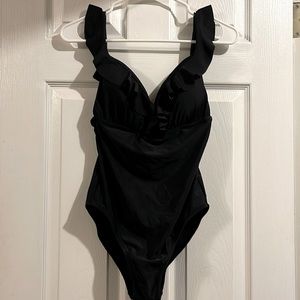 JCREW Swimsuit - ruffle one piece SMALL